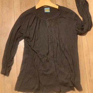 C&C California Loose Fitting Grey Button Top